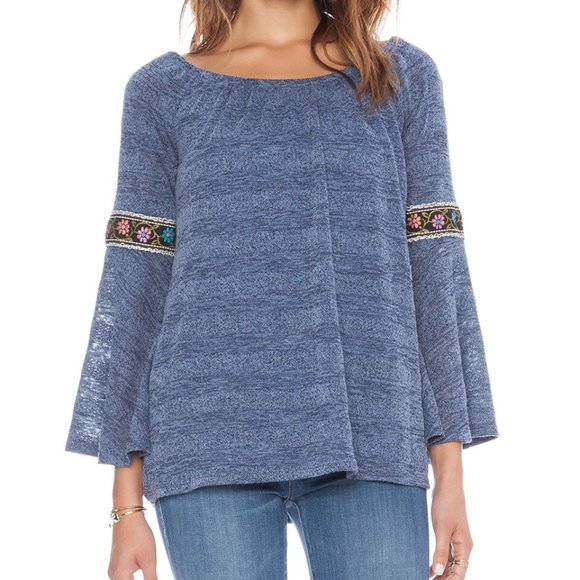 VAVA by Joy Han KYLE Cold Shoulder Blouse GRAY Large NEW With Tags - Picture 8 of 8